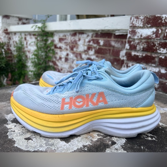Hoka One One Womens Bondi 8 1127952 SSCA Blue Running Shoes Sneakers Sz 11 B - Picture 5 of 16
